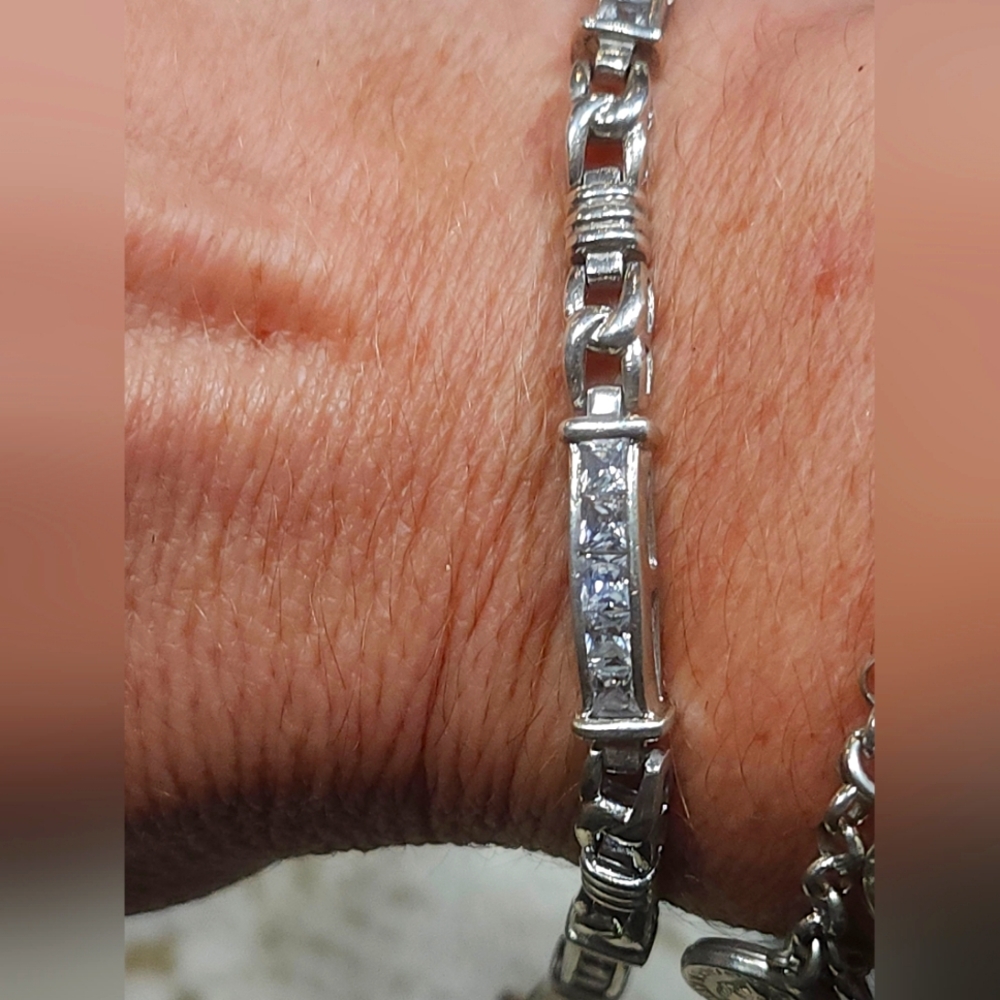 Vintage Silpada Sterling CZ Tennis Bracelet